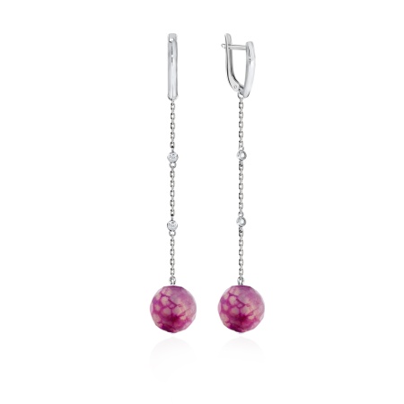 Купить оптом серьги из серебра с агатами 2340390853л-2 от Krasnoe