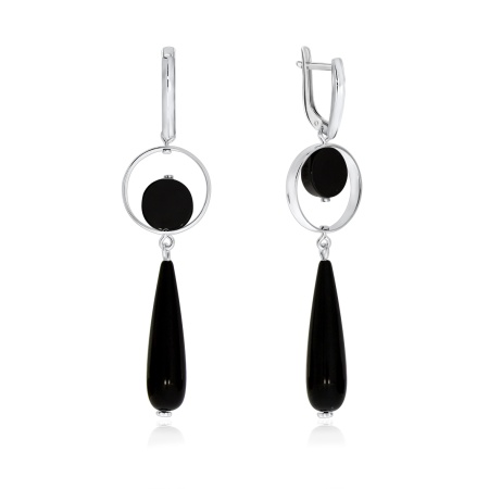 Купить оптом серьги из серебра с агатами 2340391002-1-20 от Krasnoe