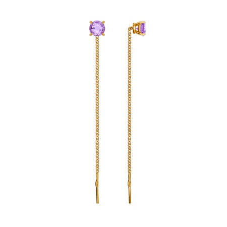 Купить оптом серьги из серебра с аметистами Ц320060442 от Krasnoe