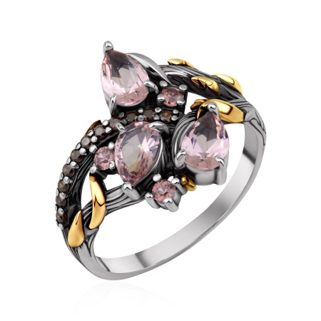 Купить оптом кольцо из серебра с ситаллами 1317С22125л-41 от Krasnoe