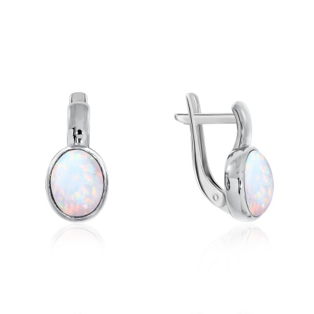 Купить оптом серьги из серебра с опалами 2340250374-10 от Krasnoe