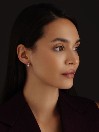 Купить оптом серьги из серебра с фианитами 2340200264 от Krasnoe