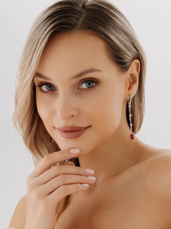 Купить оптом серьги из серебра с агатами 2340391513-40 от Krasnoe