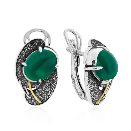 Купить оптом серьги из серебра с агатами 2317392395-60 от Krasnoe