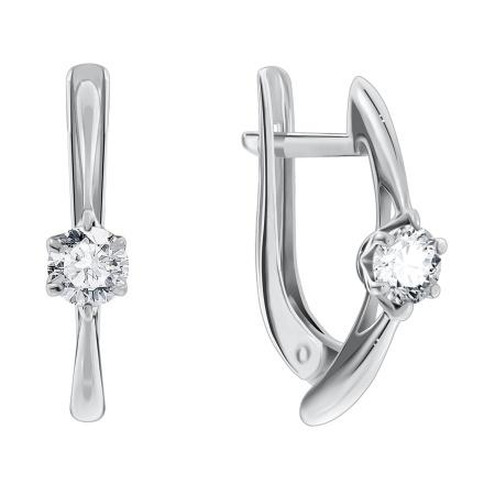 Купить оптом серьги из серебра с фианитами 2340200022 от Krasnoe