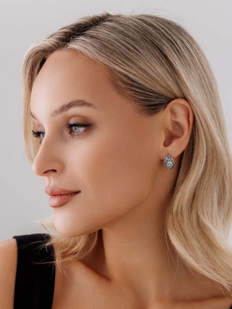 Купить оптом серьги из серебра с амазонитами 2310371369 от Krasnoe