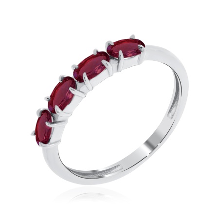 Купить оптом кольцо из серебра с рубинами 1340021164-2 от Krasnoe