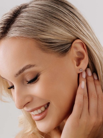 Купить оптом пусеты из серебра без вставок 2340402135 от Krasnoe