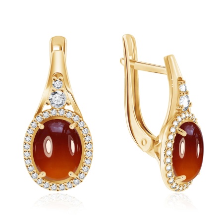 Купить оптом серьги из серебра с агатами 2320390182л-40 от Krasnoe