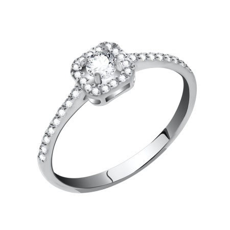 Купить оптом кольцо из серебра с фианитами 1340200213 от Krasnoe