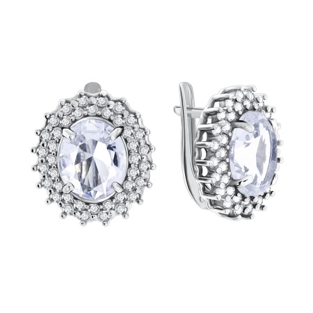 Купить оптом серьги из серебра с фианитами 2340200150л от Krasnoe