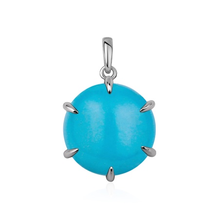Купить оптом подвеска из серебра с бирюзой 3340316490 от Krasnoe