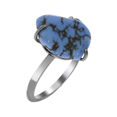 Купить оптом кольцо из серебра с бирюзаом 1340314117 от Krasnoe