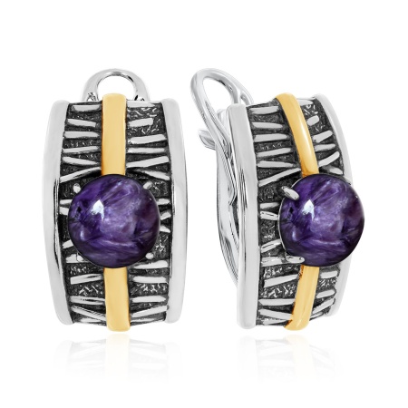 Купить оптом серьги из серебра с чароитами 2317461754 от Krasnoe