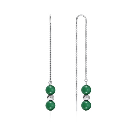 Купить оптом серьги из серебра с агатами 2340390720-60 от Krasnoe