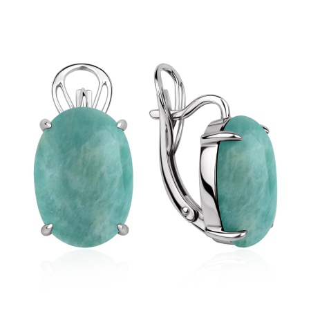 Купить оптом серьги из серебра с амазонитами 2340376385-1 от Krasnoe