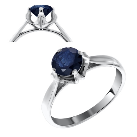 Купить оптом кольцо из серебра с сапфиром 1340030018 от Krasnoe