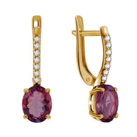 Купить оптом серьги из серебра с кристалл ювелирныйами и фианитами 2320290185-33 от Krasnoe