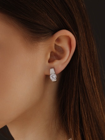 Купить оптом серьги из серебра с фианитами 2340201118 от Krasnoe