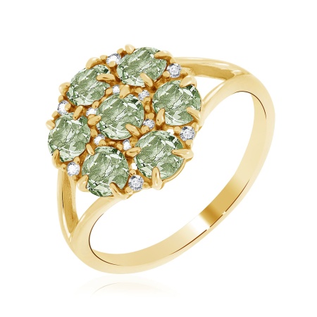 Купить оптом кольцо из серебра с аметистами и фианитами 1318791789л-60 от Krasnoe