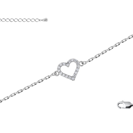 Купить оптом браслет из серебра с фианитами 4340205284л-9-16 от Krasnoe