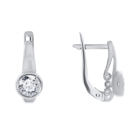 Купить оптом серьги из серебра с фианитами 2340200258л от Krasnoe