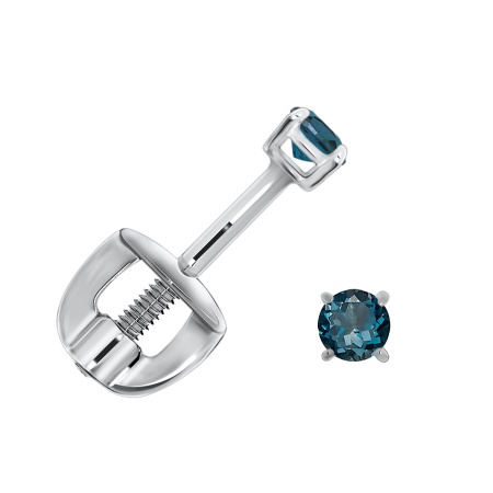 Купить оптом пусеты из серебра с ситаллами П340870125-76 от Krasnoe