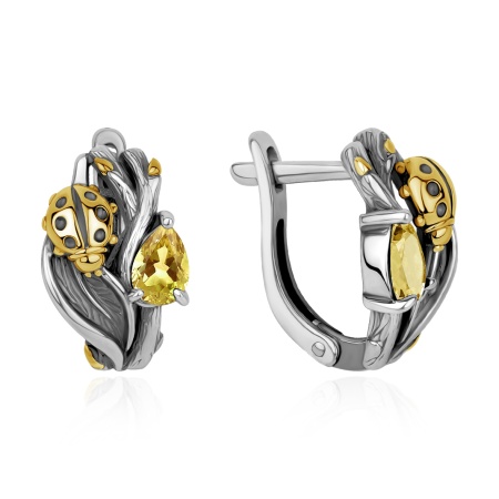 Купить оптом серьги из серебра с ситаллами 2317С32128-51 от Krasnoe