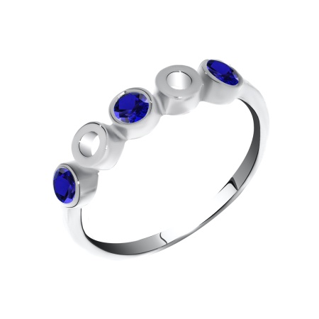 Купить оптом кольцо из серебра с ситаллами 1340880246-82 от Krasnoe