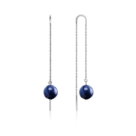 Купить оптом серьги из серебра с танзанитами 2340960710-2 от Krasnoe