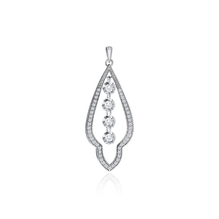 Купить оптом подвеска из серебра с фианитами 3340200774л от Krasnoe