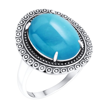 Купить оптом кольцо из серебра с бирюзой 1310315773 от Krasnoe