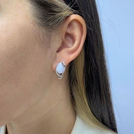 Купить оптом серьги из серебра с агатами 2340392362-84 от Krasnoe