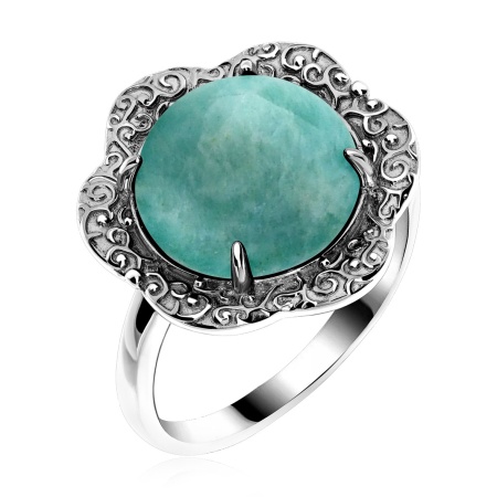 Купить оптом кольцо из серебра с амазонитом 1310375178 от Krasnoe