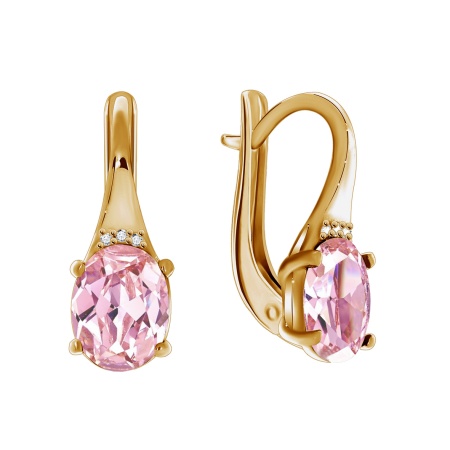 Купить оптом серьги из серебра с кварцем и фианитами 2320180027-30 от Krasnoe