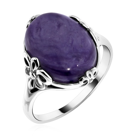 Купить оптом кольцо из серебра с чароитом 1340465141 от Krasnoe