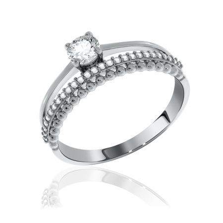 Купить оптом кольцо из серебра с фианитами 1340200355л от Krasnoe