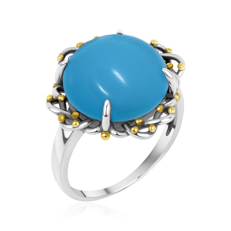 Купить оптом кольцо из серебра с бирюзой 1317Б25326 от Krasnoe