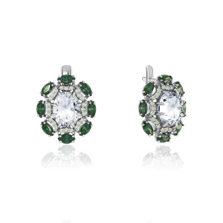 Купить оптом серьги из серебра с фианитами 2340200870л-68 от Krasnoe