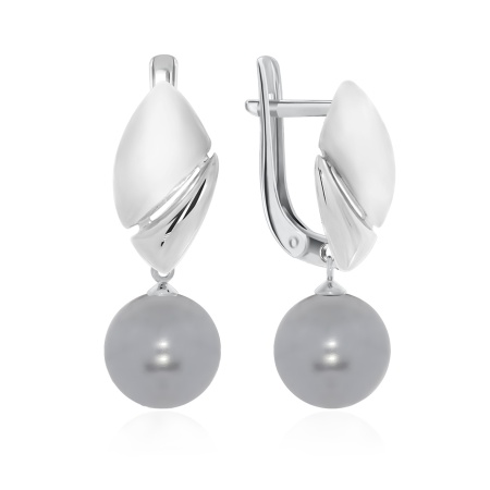 Купить оптом серьги из серебра с жемчугами 2340240900-21 от Krasnoe