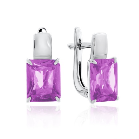 Купить оптом серьги из серебра с аметистами 2340061108 от Krasnoe