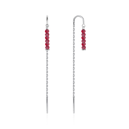 Купить оптом серьги из серебра с родолитами 2340444502-1-9 от Krasnoe