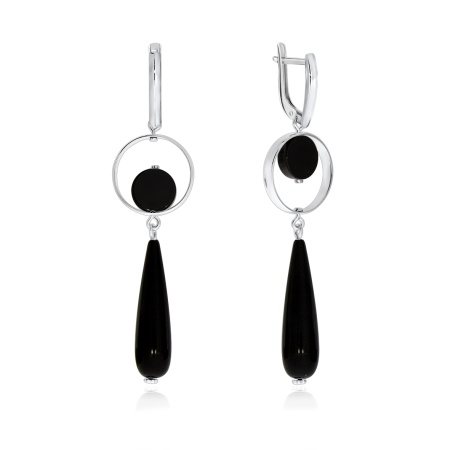 Купить оптом серьги из серебра с агатами 2340391002-20 от Krasnoe