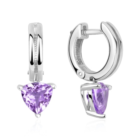 Купить оптом серьги из серебра с аметистами 2340065540 от Krasnoe