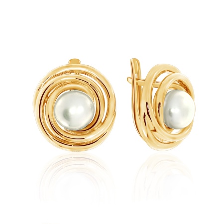 Купить оптом серьги из серебра с жемчугами 2320050844 от Krasnoe