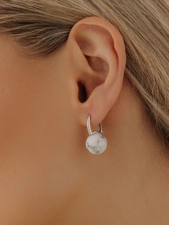 Купить оптом серьги из серебра с кахолонгами 2340К04318 от Krasnoe