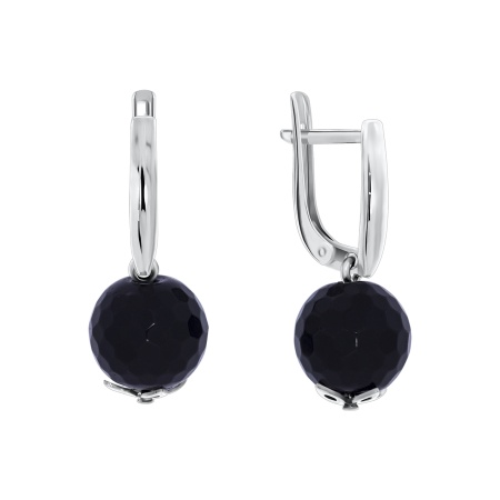 Купить оптом серьги из серебра с ониксами 2340430307-2 от Krasnoe