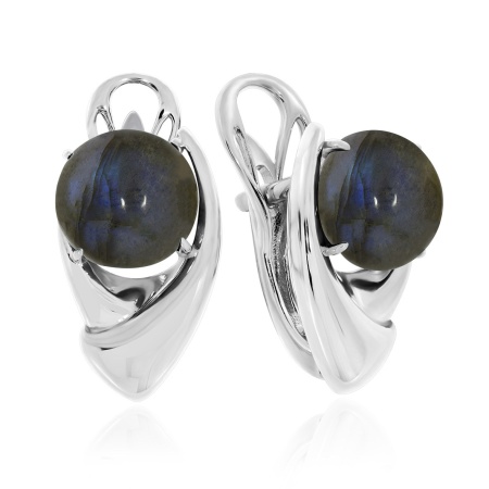 Купить оптом серьги из серебра с лабрадоритами 2340Л02360 от Krasnoe