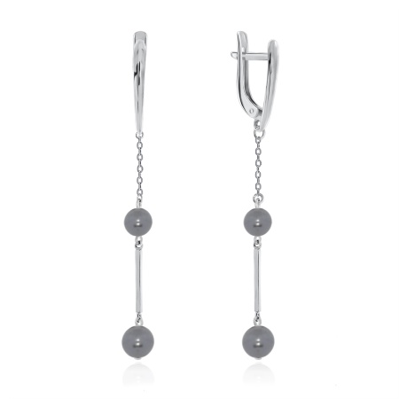 Купить оптом серьги из серебра с жемчугами 2340241298-22 от Krasnoe