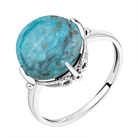 Купить оптом кольцо из серебра с бирюзой 1340315040 от Krasnoe